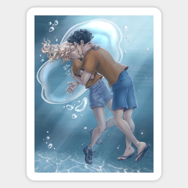 Underwater kiss Sticker by ritta1310